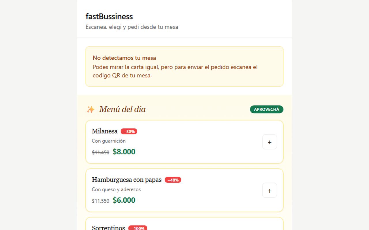 Carta digital de fastBussiness